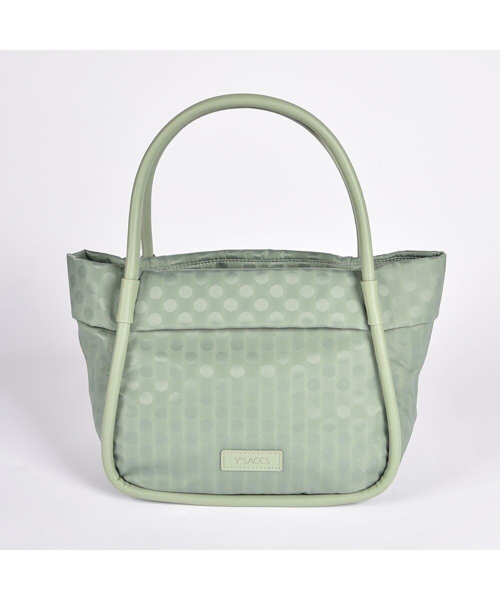 【イザック/Y'SACCS】のPolka Dots パイピングトート Sサイズ インテリア・キッズ・メンズ・レディースファッション・服の通販 founy(ファニー) 　ファッション　Fashion　レディースファッション　Fashion for Women　バッグ　Bags　トラベル　Travel, Travel Gear　ポケット　Pocket, Pocket Detail　人気　Popular, Best Seller　定番　Standard, Basic Item　水玉　Polka Dot, Dot Pattern　ライトグリーン|ID: prp329100004761926 ipo3291000000034463668