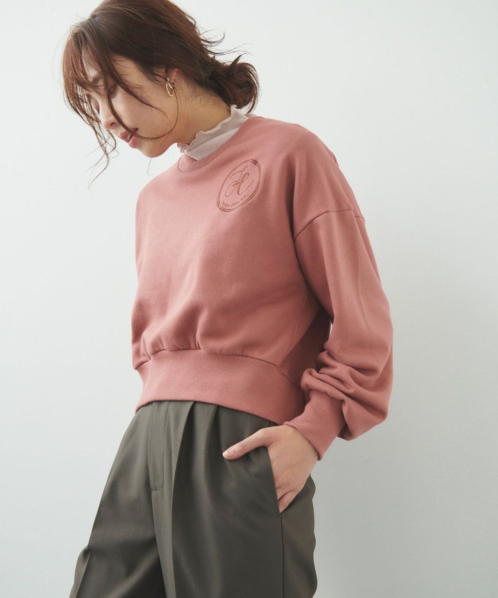 【フェルゥ/Feroux】の【洗える】ロゴ刺繍裏毛 プルオーバー インテリア・キッズ・メンズ・レディースファッション・服の通販 founy(ファニー) ファッション Fashion レディースファッション Fashion for Women トップス・カットソー Cut & Sew Tops シャツ・ブラウス・オフィスカジュアル Elegant Blouses & Button-Ups ロングTシャツ・Tシャツ Longline T-Shirts & Tees カジュアルプルオーバー・ニットトップス Pullovers & Knit Tops / Casual Pullovers カットソー・ベーシックTシャツ Cut-and-Sewn Tops / Stretch Tees & Basics おすすめ Recommended / Our Picks インナー Innerwear カットソー Cut and Sewn Top コンパクト Compact, Small Size 洗える Machine Washable A/W・秋冬 Autumn/Winter ピンク系|ID: prp329100004761929 ipo3291000000034463707