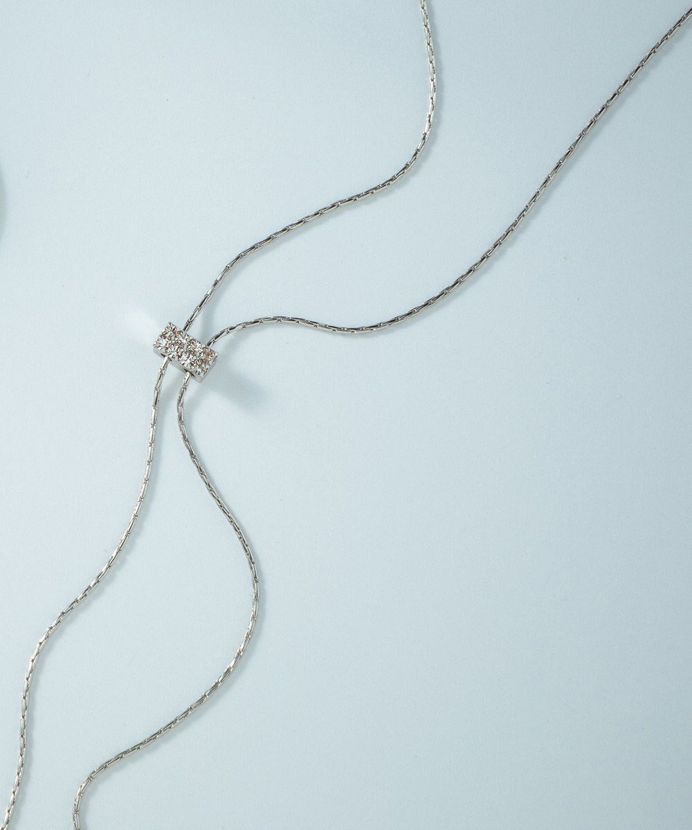 【23区/NIJYUSANKU】のスネークチェーン ラリエット ネックレス インテリア・キッズ・メンズ・レディースファッション・服の通販 founy(ファニー) 　ファッション　Fashion　レディースファッション　Fashion for Women　ジュエリー　Jewelry　ネックレス　Necklaces & Pendants　アクセサリー　Fashion Accessories　ガラス　Glass, Glassware　クリスタル　Crystal, Swarovski　シルバー　Silver, Metallic Silver　シンプル　Simple, Minimal　ネックレス　Necklace, Pendant Necklace　フォーマル　Formal, Dressy　エレガント 上品　Elegant　シルバー系|ID: prp329100004761935 ipo3291000000034707234