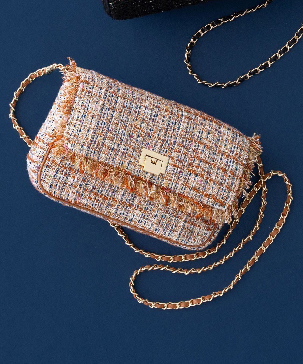 【23区/NIJYUSANKU】のGIOLICAツイード ショルダーバッグ インテリア・キッズ・メンズ・レディースファッション・服の通販 founy(ファニー) 　ファッション　Fashion　レディースファッション　Fashion for Women　バッグ　Bags　イタリア　Italy　ジャケット　Jacket, Outerwear　ツイード／ツィード　Choker, Choker Necklace　ツイード　Twill, Twill Weave　フェイクレザー　Faux Leather, PU Leather　フラップ　Flap, Flap Pocket　フランス　France, French　フリンジ　Fringe, Tassel　ミックス　Mix, Mixed Style　エレガント 上品　Elegant　テラコッタミックス|ID: prp329100004761939 ipo3291000000034707242