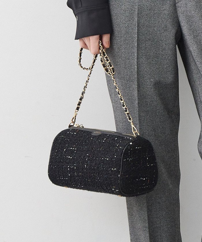 【23区/NIJYUSANKU】のGIOLICAツイード シリンダー ショルダーバッグ インテリア・キッズ・メンズ・レディースファッション・服の通販 founy(ファニー) https://founy.com/ ファッション Fashion レディースファッション Fashion for Women バッグ Bags イタリア Italy ジャケット Jacket, Outerwear チャーム Charm, Pendant ツイード／ツィード Choker, Choker Necklace ツイード Twill, Twill Weave フェイクレザー Faux Leather, PU Leather フォルム Silhouette, Form フランス France, French ミックス Mix, Mixed Style メタル Metal, Metal Parts エレガント 上品 Elegant |ID: prp329100004761940 ipo3291000000034463747