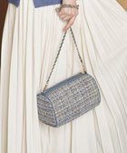 【23区/NIJYUSANKU】の【先行予約】GIOLICAツイード シリンダー ショルダーバッグ ブルーミックス|ID:prp329100004761940