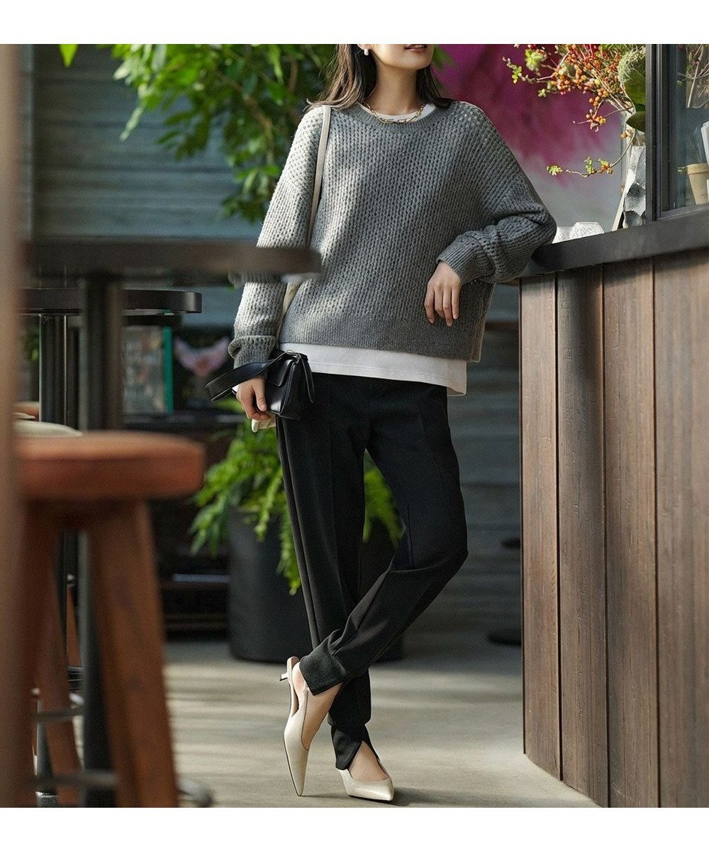 【アンフィーロ 自由区/UNFILO】の【東レ開発素材にリニューアル!】beauty warm 最愛ジョグパン インテリア・キッズ・メンズ・レディースファッション・服の通販 founy(ファニー) 　ファッション　Fashion　レディースファッション　Fashion for Women　パンツ　Pants & Trousers　ジョーゼット　Georgette, Semi-Sheer Fabric　スリット　Slit, Slit Detail　センター　Center, Center Line　テーパード　Tapered, Tapered Pants　ワイド　Wide, Wide Fit　A/W・秋冬　Autumn/Winter　おすすめ　Recommended / Our Picks　エレガント 上品　Elegant　新作・新入荷　New Arrivals / New In　ブラック|ID: prp329100004761944 ipo3291000000035607155