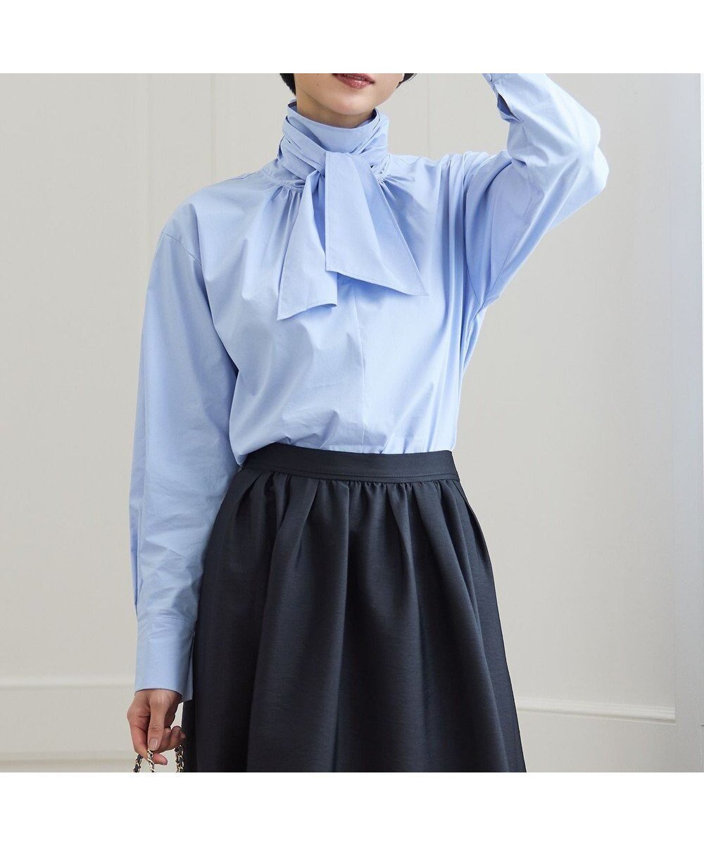 【23区/NIJYUSANKU】の【滝沢眞規子さん着用/Oggi掲載】ストレッチライトタイプライター 2WAY ボウタイブラウス 人気、トレンドファッション・服の通販 founy(ファニー) 　雑誌掲載アイテム　Magazine Picks & Fashion Features　ファッション雑誌　Fashion Magazines　オッジ　Oggi　ファッションモデル・俳優・女優　Models　女性　Women　滝沢眞規子　Takizawa Makiko　ファッション　Fashion　レディースファッション　Fashion for Women　トップス・カットソー　Cut & Sew Tops　シャツ・ブラウス・オフィスカジュアル　Elegant Blouses & Button-Ups　1月号　January Issue　インナー　Innerwear　春　Spring　シンプル　Simple, Minimal　ジャケット　Jacket, Outerwear　ストレッチ　Stretch, Stretchy Fabric　雑誌　Magazine, Fashion Magazine　ツイード　Twill, Twill Weave　S/S・春夏　SS, Spring/Summer, Warm Season　夏　Summer　エレガント 上品　Elegant　セレモニー　Ceremony　 other-1|ID: prp329100004761948 ipo3291000000034463771