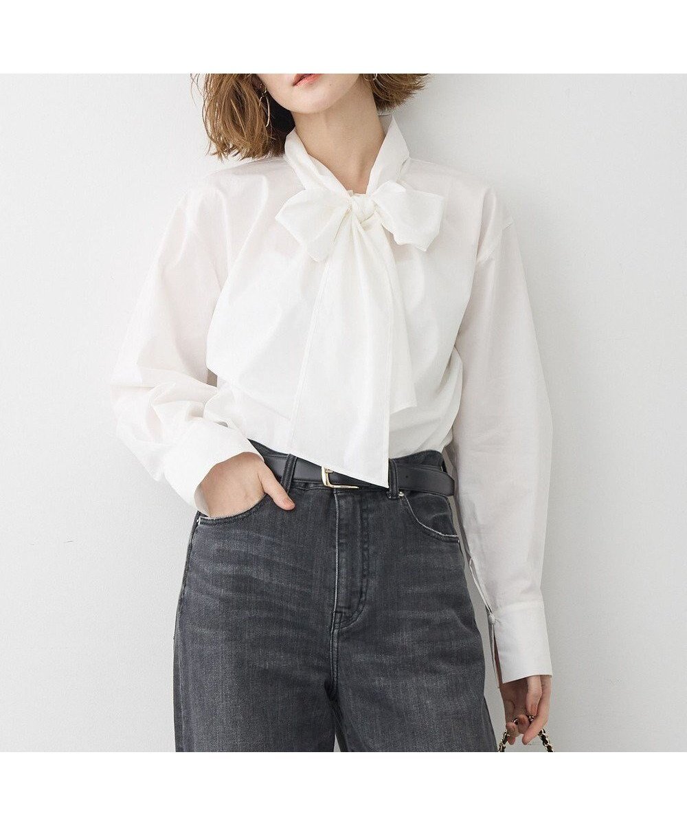 【23区/NIJYUSANKU】の【滝沢眞規子さん着用/Oggi掲載】ストレッチライトタイプライター 2WAY ボウタイブラウス インテリア・キッズ・メンズ・レディースファッション・服の通販 founy(ファニー) 　雑誌掲載アイテム　Magazine Picks & Fashion Features　ファッション雑誌　Fashion Magazines　オッジ　Oggi　ファッションモデル・俳優・女優　Models　女性　Women　滝沢眞規子　Takizawa Makiko　ファッション　Fashion　レディースファッション　Fashion for Women　トップス・カットソー　Cut & Sew Tops　シャツ・ブラウス・オフィスカジュアル　Elegant Blouses & Button-Ups　1月号　January Issue　インナー　Innerwear　春　Spring　シンプル　Simple, Minimal　ジャケット　Jacket, Outerwear　ストレッチ　Stretch, Stretchy Fabric　雑誌　Magazine, Fashion Magazine　ツイード　Twill, Twill Weave　S/S・春夏　SS, Spring/Summer, Warm Season　夏　Summer　エレガント 上品　Elegant　セレモニー　Ceremony　アイボリー系|ID: prp329100004761948 ipo3291000000034463773