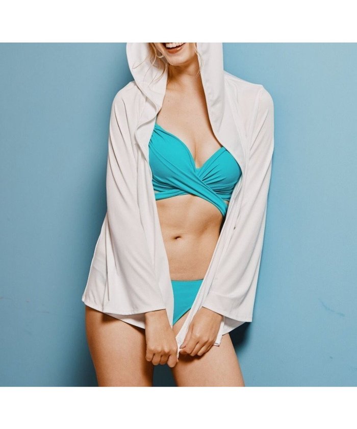 【三愛水着楽園/San-ai Resort】の【UPF50+】【吸水速乾】フーディ羽織り M 【San-ai Resort(サンアイリゾート)】 インテリア・キッズ・メンズ・レディースファッション・服の通販 founy(ファニー) https://founy.com/ ファッション Fashion レディースファッション Fashion for Women 水着 Swimwear レディース水着・ビーチウェア Swimwear & Beachwear おすすめ Recommended / Our Picks なめらか Smooth, Silky Texture ストレッチ Stretch, Stretchy Fabric 吸水 Absorbent, Quick-Dry 夏 Summer S/S・春夏 SS, Spring/Summer, Warm Season 水着 Swimsuit, Swimwear A/W・秋冬 Autumn/Winter |ID: prp329100004761972 ipo3291000000034463834