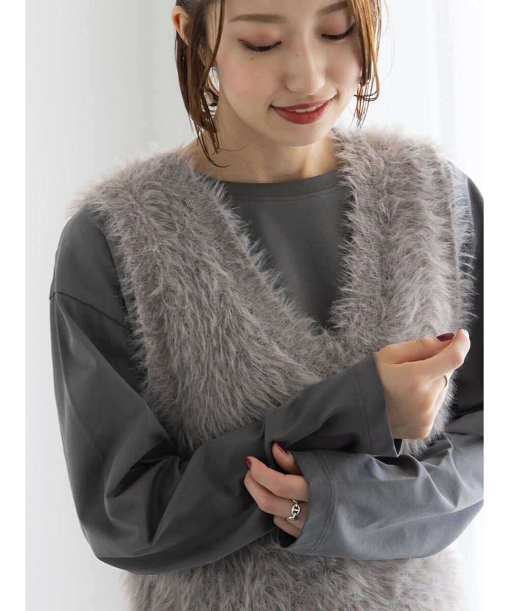 【テチチ/Te chichi】の【泉 里香さん着用・Oggi.jp10/23掲載】シルケットロングスリーブTシャツ インテリア・キッズ・メンズ・レディースファッション・服の通販 founy(ファニー) 　ファッションモデル・俳優・女優　Models　女性　Women　泉里香　Izumi Rika　ファッション　Fashion　レディースファッション　Fashion for Women　トップス・カットソー　Cut & Sew Tops　シャツ・ブラウス・オフィスカジュアル　Elegant Blouses & Button-Ups　ロングTシャツ・Tシャツ　Longline T-Shirts & Tees　カットソー・ベーシックTシャツ　Cut-and-Sewn Tops / Stretch Tees & Basics　新作・新入荷　New Arrivals / New In　カットソー　Cut and Sewn Top　シルケット　Silket, Silky Cotton　スラックス　Slacks, Dress Pants　スリーブ　Sleeve, Long Sleeve / Short Sleeve　チャーム　Charm, Pendant　デニム　Denim, Jeans Material　メタル　Metal, Metal Parts　ロング　Long, Long-Length　エレガント 上品　Elegant　夏　Summer　S/S・春夏　SS, Spring/Summer, Warm Season　A/W・秋冬　Autumn/Winter　チャコールグレー|ID: prp329100004761980 ipo3291000000034463865