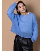 【テチチ/Te chichi】の【泉 里香さん着用・Oggi.jp10/23掲載】キャットヤーンメッシュニット ブルー|ID: prp329100004761983 ipo3291000000035410657