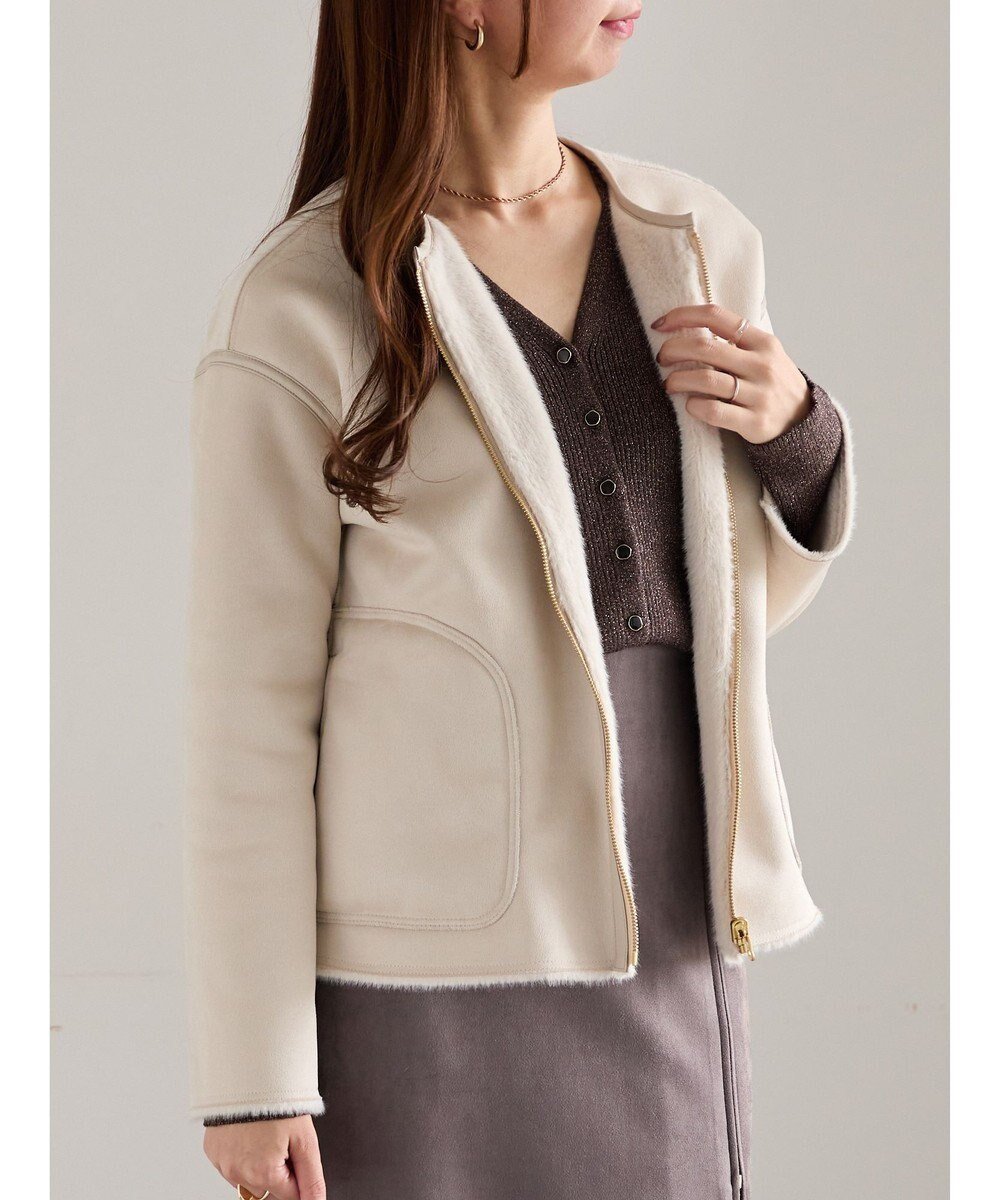 【テチチ/Te chichi】のリバーシブルファームートンブルゾン 人気、トレンドファッション・服の通販 founy(ファニー) ファッション Fashion レディースファッション Fashion for Women アウター Coat / Outerwear Collection レディースジャケット・軽アウター Jackets ブルゾンジャケット・スポーティアウター Blouson Jackets おすすめ Recommended / Our Picks ジャケット Jacket, Outerwear パイピング Piping, Trim Design ブルゾン Blouson, Bomber Jacket ムートン Shearling, Mouton リバーシブル Reversible, Two-Sided エレガント 上品 Elegant 夏 Summer S/S・春夏 SS, Spring/Summer, Warm Season A/W・秋冬 Autumn/Winter other-1|ID: prp329100004761987 ipo3291000000034463890