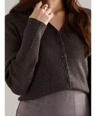 【テチチ/Te chichi】のウェーブメタル釦Vネックリブカーディガン ブロンズ|ID: prp329100004761994 ipo3291000000034463913