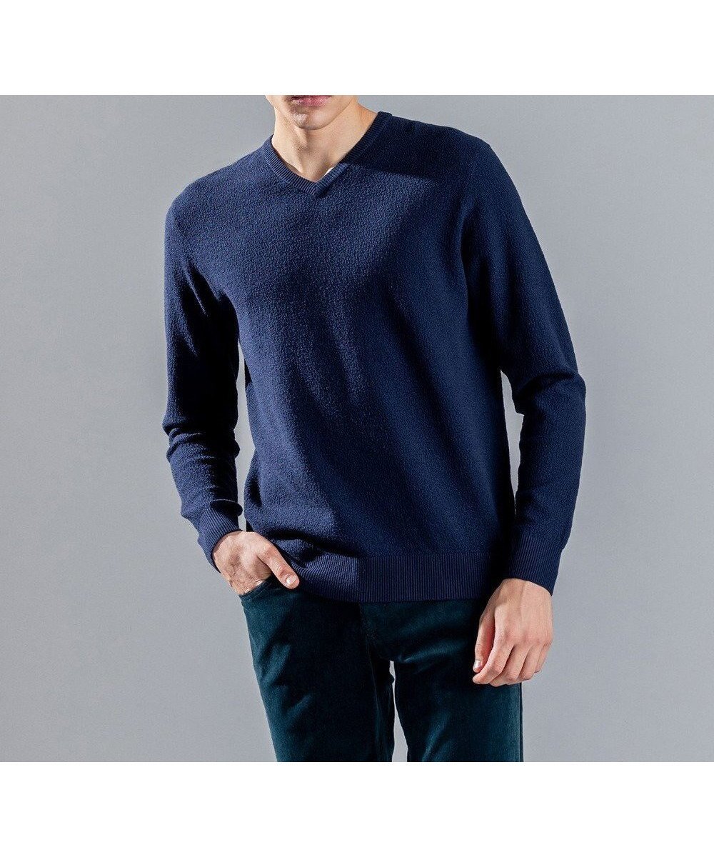 【ジョゼフ オム/JOSEPH HOMME / MEN】のライトアムンゼン Vネックニット インテリア・キッズ・メンズ・レディースファッション・服の通販 founy(ファニー) ファッション Fashion メンズファッション Fashion for Men トップス・カットソー Cut & Sew Tops ニット・セーター / 定番トップス Knit Tops & Sweaters インナー Innerwear カットソー Cut and Sewn Top セーター Sweater, Knitwear フィット Fit, Slim Fit ベーシック Basic, Essential メランジ Melange, Mixed Yarn レギュラー Regular, Standard Fit A/W・秋冬 Autumn/Winter 長袖 Long Sleeve, Full Sleeve ネイビー系|ID: prp329100004762015 ipo3291000000034464182