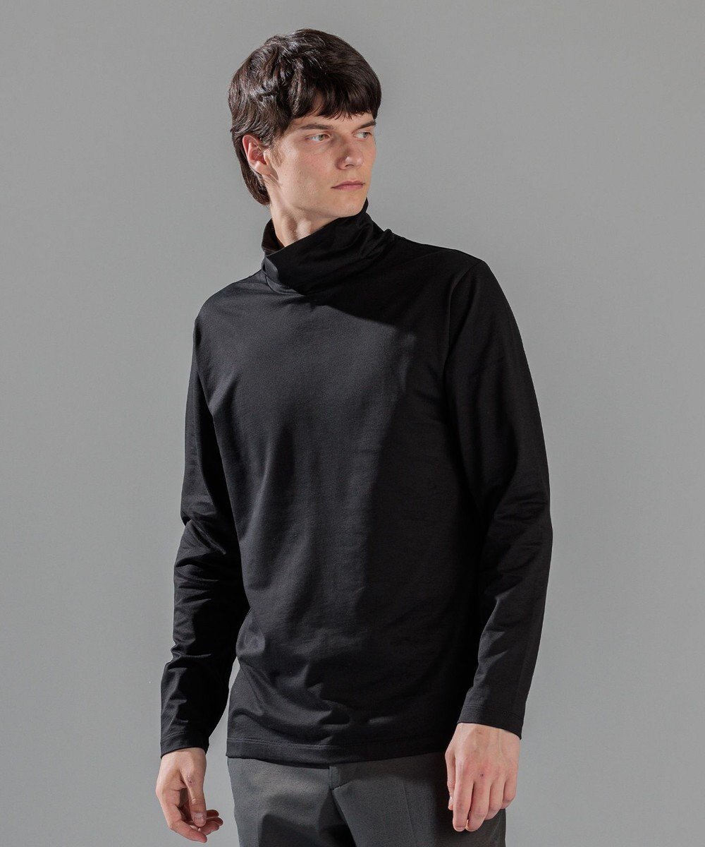 【ジョゼフ オム/JOSEPH HOMME / MEN】のスビンソフトジャージー タートルネックカットソー インテリア・キッズ・メンズ・レディースファッション・服の通販 founy(ファニー) ファッション Fashion メンズファッション Fashion for Men トップス・カットソー Cut & Sew Tops メンズシャツ Shirts インド Indian Textile カットソー Cut and Sewn Top タートルネック Turtleneck, High Neck ピーチ Peach, Soft Touch ベーシック Basic, Essential エレガント 上品 Elegant 夏 Summer S/S・春夏 SS, Spring/Summer, Warm Season A/W・秋冬 Autumn/Winter 長袖 Long Sleeve, Full Sleeve ブラック系|ID: prp329100004762019 ipo3291000000034464201