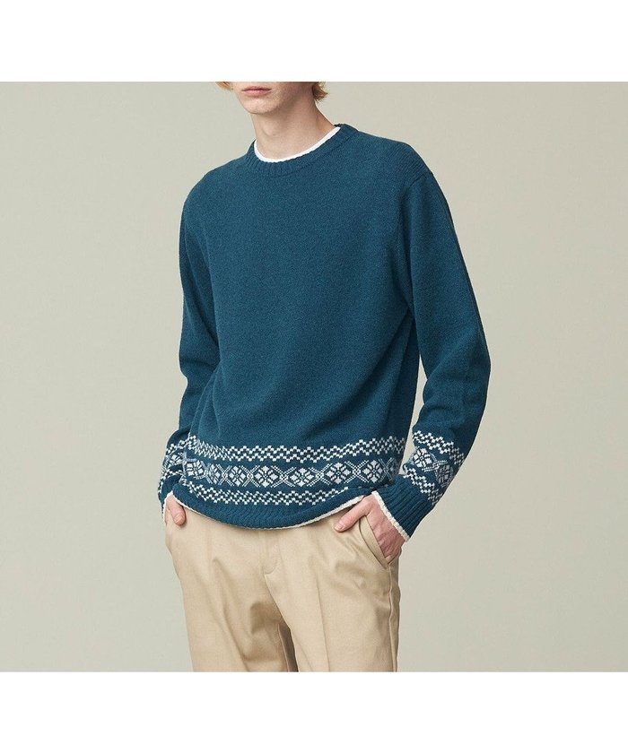 【ジェイ プレス/J.PRESS / MEN】の【WEB限定】フェアアイル クルーネックニット インテリア・キッズ・メンズ・レディースファッション・服の通販 founy(ファニー) https://founy.com/ ファッション Fashion メンズファッション Fashion for Men トップス・カットソー Cut & Sew Tops ニット・セーター / 定番トップス Knit Tops & Sweaters シンプル Simple, Minimal セーター Sweater, Knitwear A/W・秋冬 Autumn/Winter おすすめ Recommended / Our Picks |ID: prp329100004762020 ipo3291000000034464203