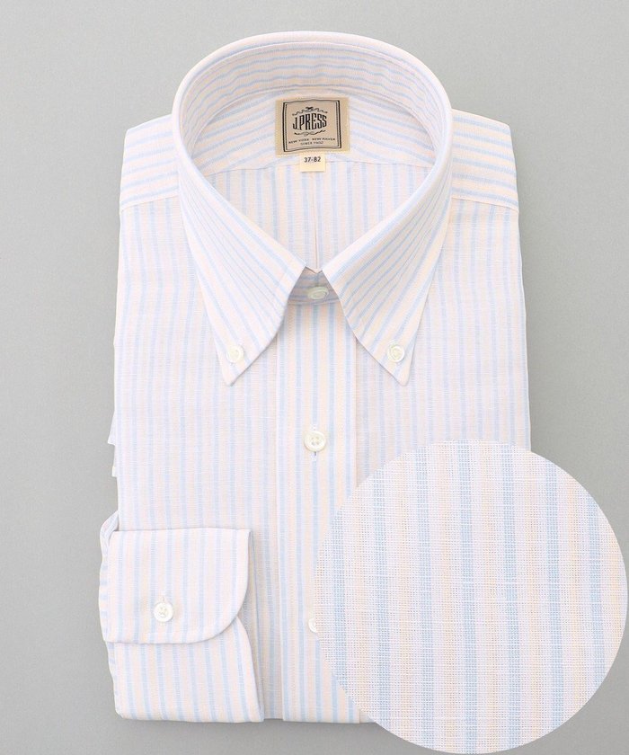 【ジェイ プレス/J.PRESS / MEN】の【WEB・一部店舗限定】コットンリネンマルチストライプ シャツ / B.D. インテリア・キッズ・メンズ・レディースファッション・服の通販 founy(ファニー) https://founy.com/ ファッション Fashion メンズファッション Fashion for Men トップス・カットソー Cut & Sew Tops メンズシャツ Shirts ドレス Dress, One-Piece ビジネス 仕事 通勤 Business / Work / Commuting リネン Linen, Linen Fabric 夏 Summer 春 Spring S/S・春夏 SS, Spring/Summer, Warm Season 軽量 Lightweight, Ultra Light |ID: prp329100004762021 ipo3291000000034464206