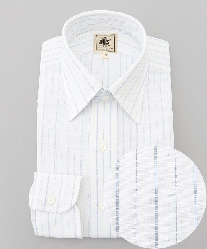 【ジェイ プレス/J.PRESS / MEN】の【WEB・一部店舗限定】コットンリネンオルタネートストライプ シャツ / レギュラー インテリア・キッズ・メンズ・レディースファッション・服の通販 founy(ファニー) https://founy.com/ ファッション Fashion メンズファッション Fashion for Men トップス・カットソー Cut & Sew Tops メンズシャツ Shirts ドレス Dress, One-Piece ビジネス 仕事 通勤 Business / Work / Commuting リネン Linen, Linen Fabric レギュラー Regular, Standard Fit 夏 Summer 春 Spring S/S・春夏 SS, Spring/Summer, Warm Season 軽量 Lightweight, Ultra Light |ID: prp329100004762022 ipo3291000000034464209