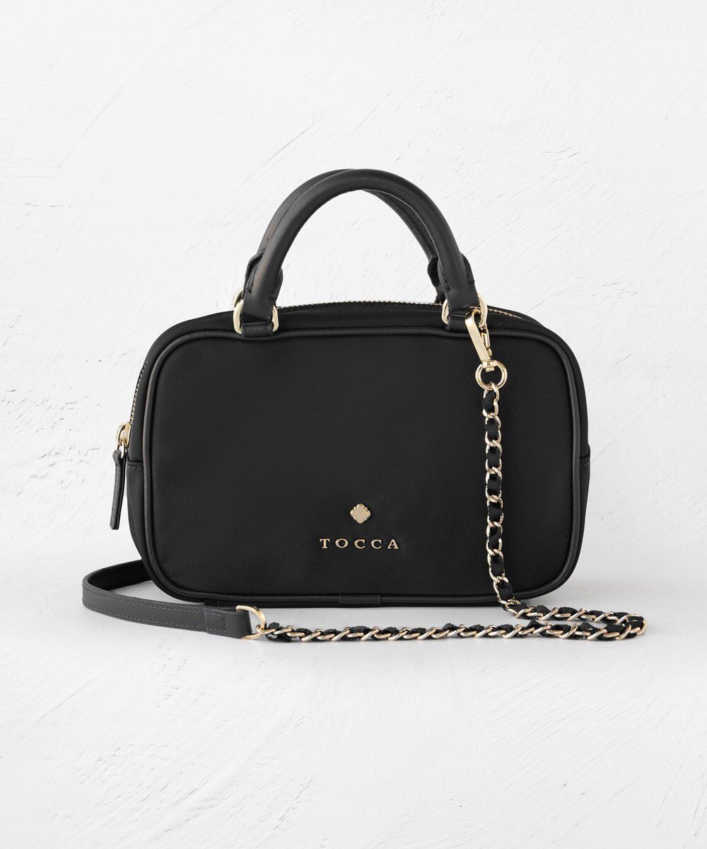 【トッカ/TOCCA】の【撥水】WITH CLARISSE 2WAY NYLONBAG ミニボストンバッグ 人気、トレンドファッション・服の通販 founy(ファニー) 　ファッション　Fashion　レディースファッション　Fashion for Women　バッグ　Bags　エレガント 上品　Elegant　コンパクト　Compact, Small Size　ショルダー　Shoulder, Shoulder Strap　シンプル　Simple, Minimal　ジップ　Zip, Zipper　スクエア　Square, Square Shape　財布　Wallet, Purse　チェーン　Chain, Chain Strap　トレンド　Trend, Trending Now　パイピング　Piping, Trim Design　フェミニン　Feminine, Girly　フォルム　Silhouette, Form　フォーマル　Formal, Dressy　ボストンバッグ　Boston Bag, Retro Bag　ポケット　Pocket, Pocket Detail　メタル　Metal, Metal Parts　モダン　Modern, Contemporary　リュクス　Luxury, Elegant, High-End, Chic　S/S・春夏　SS, Spring/Summer, Warm Season　夏　Summer　ビジネス 仕事 通勤　Business / Work / Commuting　2026年　2026　 other-1|ID: prp329100004762040 ipo3291000000034464338