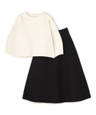 【アンフィーロ 自由区/UNFILO】の【軽量/アンチピリング】BEAUTY FORM KNIT フレアスカート セットアップ グレージュ×ブラック|ID: prp329100004762045 ipo3291000000034464362