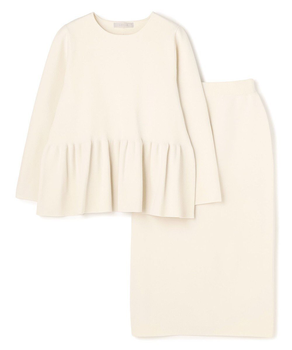 【アンフィーロ 自由区/UNFILO】のBEAUTY FORM KNIT ペプラムセットアップ 人気、トレンドファッション・服の通販 founy(ファニー) ファッション Fashion レディースファッション Fashion for Women ワンピース Dresses ウォッシャブル Machine Washable ギャザー Gathered, Ruffled 軽量 Lightweight, Ultra Light ストレッチ Stretch, Stretchy Fabric セットアップ Set-Up, Coordinated Outfit パール Pearl, Pearl Accent フォルム Silhouette, Form ペプラム Peplum, Flared Hem 楽ちん Easy Fit, Comfortable A/W・秋冬 Autumn/Winter other-1|ID: prp329100004762046 ipo3291000000034464364