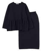 【アンフィーロ 自由区/UNFILO】のBEAUTY FORM KNIT ペプラムセットアップ ネイビー|ID: prp329100004762046 ipo3291000000034464366