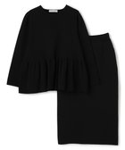 【アンフィーロ 自由区/UNFILO】のBEAUTY FORM KNIT ペプラムセットアップ ブラック|ID: prp329100004762046 ipo3291000000034464367