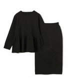 【アンフィーロ 自由区/UNFILO】のBEAUTY FORM KNIT ペプラムセットアップ 人気、トレンドファッション・服の通販 founy(ファニー) ファッション Fashion レディースファッション Fashion for Women ワンピース Dresses ウォッシャブル Machine Washable ギャザー Gathered, Ruffled 軽量 Lightweight, Ultra Light ストレッチ Stretch, Stretchy Fabric セットアップ Set-Up, Coordinated Outfit パール Pearl, Pearl Accent フォルム Silhouette, Form ペプラム Peplum, Flared Hem 楽ちん Easy Fit, Comfortable A/W・秋冬 Autumn/Winter thumbnail ブラック|ID: prp329100004762046 ipo3291000000034911171