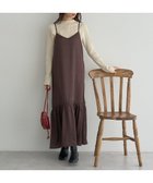 【アースミュージックアンドエコロジー/earth music&ecology】のアソートサテンキャミワンピース ドットブラウン|ID: prp329100004762077 ipo3291000000034464569