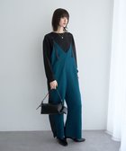 【イェッカ ヴェッカ/YECCA VECCA】のサイドラインサロペット 人気、トレンドファッション・服の通販 founy(ファニー) ファッション Fashion レディースファッション Fashion for Women ワンピース Dresses オールインワン・ワンピース Dresses and Jumpsuits サロペット&オールインワン Dungarees & Jumpsuit Styles インナー Innerwear サロペット Overalls, Salopette ストレッチ Stretch, Stretchy Fabric タートルネック Turtleneck, High Neck ポケット Pocket, Pocket Detail ロング Long, Long-Length A/W・秋冬 Autumn/Winter thumbnail Blue Green|ID: prp329100004762085 ipo3291000000034664614