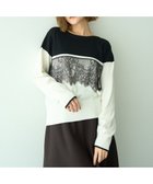 【イェッカ ヴェッカ/YECCA VECCA】のバイカラーレースニット 人気、トレンドファッション・服の通販 founy(ファニー) ファッション Fashion レディースファッション Fashion for Women トップス・カットソー Cut & Sew Tops ニット Knit Tops & Sweaters セーター Sweater, Knitwear ポケット Pocket, Pocket Detail レース Lace, Lace Fabric A/W・秋冬 Autumn/Winter 軽量 Lightweight, Ultra Light thumbnail Black|ID: prp329100004762100 ipo3291000000034464651