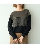 【イェッカ ヴェッカ/YECCA VECCA】のバイカラーレースニット 人気、トレンドファッション・服の通販 founy(ファニー) ファッション Fashion レディースファッション Fashion for Women トップス・カットソー Cut & Sew Tops ニット Knit Tops & Sweaters セーター Sweater, Knitwear ポケット Pocket, Pocket Detail レース Lace, Lace Fabric A/W・秋冬 Autumn/Winter 軽量 Lightweight, Ultra Light thumbnail Charcoal Gray|ID: prp329100004762100 ipo3291000000034464652