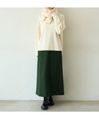 【アンフィーロ 自由区/UNFILO】のブラッシュドジャージー Iラインスカート グリーン|ID: prp329100004762103 ipo3291000000035546514