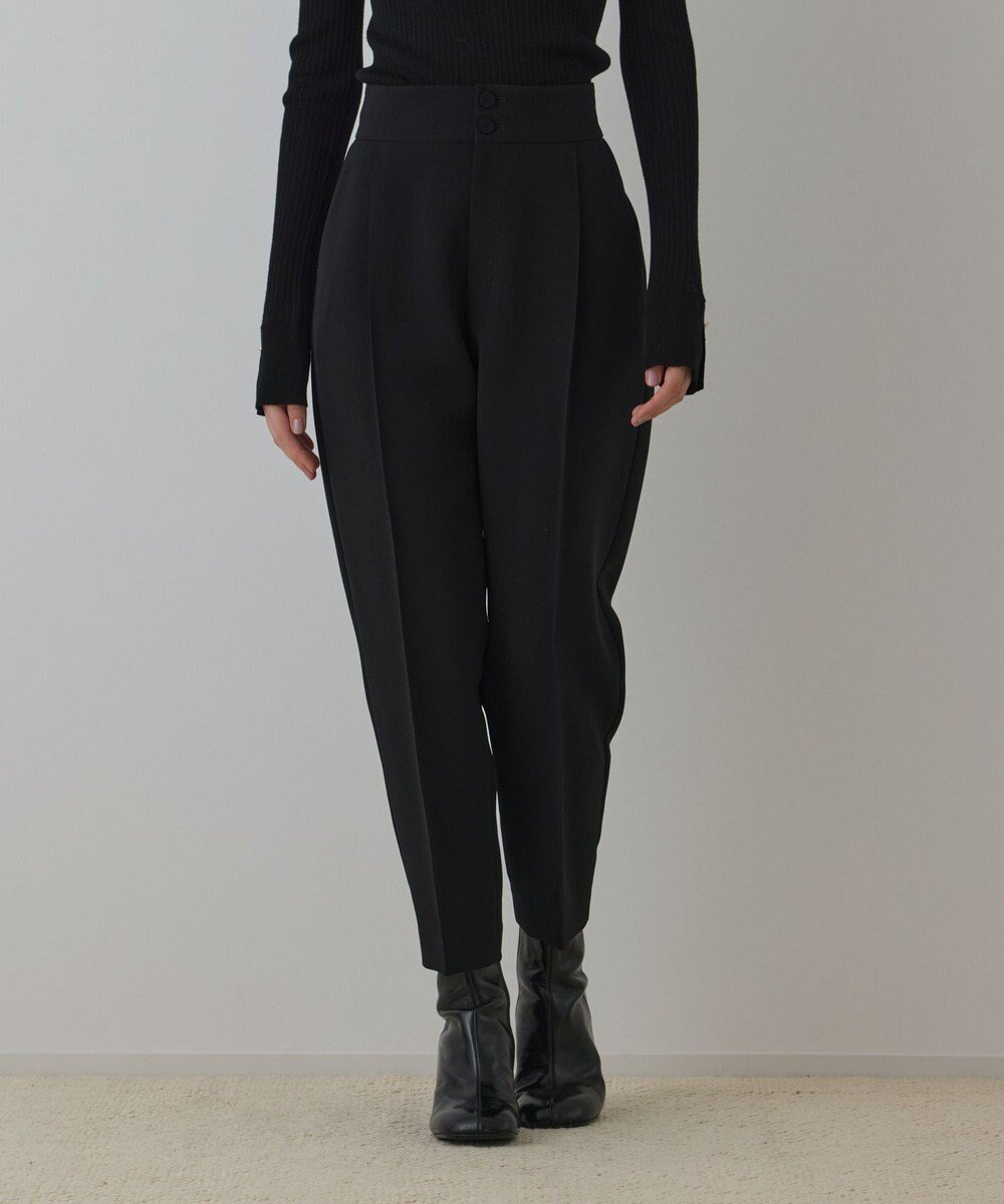 【グレース コンチネンタル/GRACE CONTINENTAL】のハイウエストテーパードパンツ インテリア・キッズ・メンズ・レディースファッション・服の通販 founy(ファニー) ファッション Fashion レディースファッション Fashion for Women パンツ Pants & Trousers スタイリッシュ Stylish, Fashionable ストレッチ Stretch, Stretchy Fabric センター Center, Center Line ダブル Double, Double-Breasted フォーマル Formal, Dressy A/W・秋冬 Autumn/Winter ブラック|ID: prp329100004762110 ipo3291000000034464693