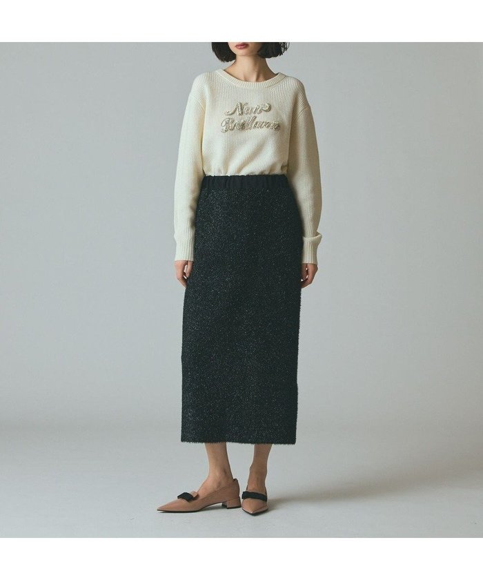 【グレース コンチネンタル/GRACE CONTINENTAL】のフェザーヤーンシャイニースカート インテリア・キッズ・メンズ・レディースファッション・服の通販 founy(ファニー) https://founy.com/ ファッション Fashion レディースファッション Fashion for Women スカート Skirts ストレート Straight, Straight Cut スマート Smart, Elegant スリット Slit, Slit Detail フェザーヤーン Feather Yarn, Fluffy Yarn ホリデーシーズン Holiday Season リュクス Luxury, Elegant, High-End, Chic リラックス Relax, Relaxed Fit エレガント 上品 Elegant A/W・秋冬 Autumn/Winter |ID: prp329100004762112 ipo3291000000034464697