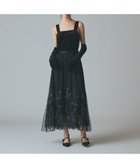 【グレース コンチネンタル/GRACE CONTINENTAL】のドットフラワーembドレス ブラック|ID: prp329100004762113 ipo3291000000034464701