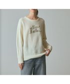 【グレース コンチネンタル/GRACE CONTINENTAL】のビジューロゴニットトップ 人気、トレンドファッション・服の通販 founy(ファニー) ファッション Fashion レディースファッション Fashion for Women トップス・カットソー Cut & Sew Tops ニット Knit Tops & Sweaters セーター Sweater, Knitwear パール Pearl, Pearl Accent ビジュー Bijou, Jewel-like Accent フェミニン Feminine, Girly フロント Front, Front Design ミドル Middle Length, Mid Height モチーフ Motif, Design Theme 定番 Standard, Basic Item 畦 Ribbed Knit A/W・秋冬 Autumn/Winter thumbnail キナリ|ID: prp329100004762114 ipo3291000000034464704