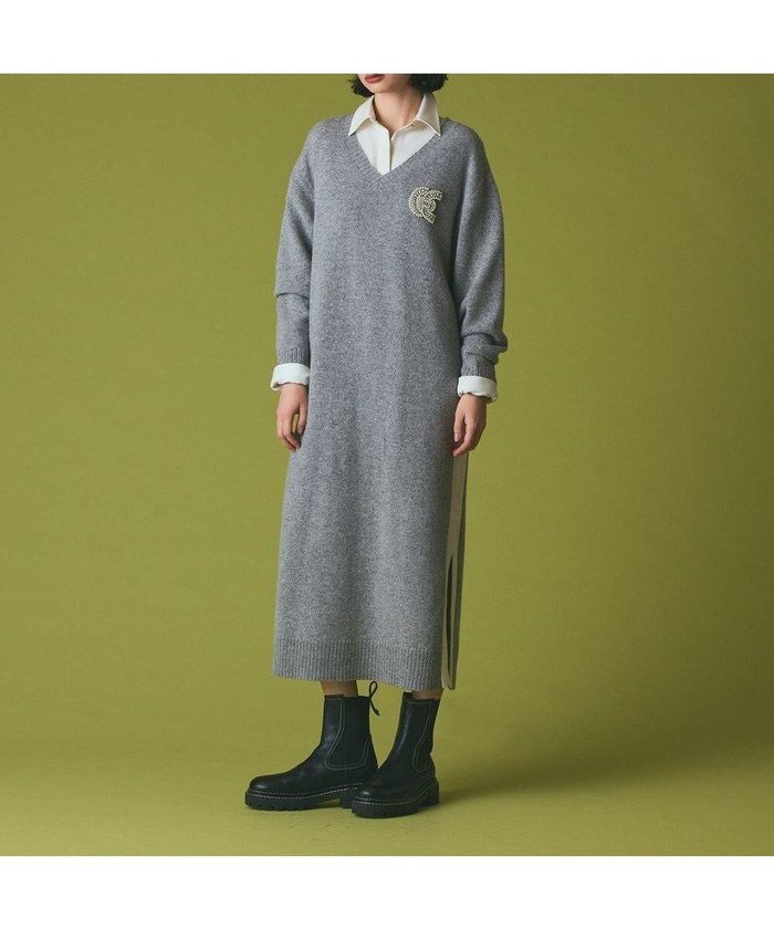 【グレース コンチネンタル/GRACE CONTINENTAL】のライン配色ニットワンピース インテリア・キッズ・メンズ・レディースファッション・服の通販 founy(ファニー) https://founy.com/ ファッション Fashion レディースファッション Fashion for Women ワンピース Dresses ニットワンピース Knit Dresses おすすめ Recommended / Our Picks イタリア Italy ストレート Straight, Straight Cut スリット Slit, Slit Detail パール Pearl, Pearl Accent ラグジュアリー Luxury, Elegant リラックス Relax, Relaxed Fit A/W・秋冬 Autumn/Winter |ID: prp329100004762119 ipo3291000000034464719