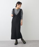 【クラフトスタンダードブティック/CRAFT STANDARD BOUTIQUE】のUネックジャンパースカート Black|ID: prp329100004762124 ipo3291000000034464755