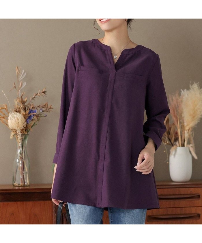 【ティアクラッセ/Tiaclasse】のスエード調チュニック インテリア・キッズ・メンズ・レディースファッション・服の通販 founy(ファニー) https://founy.com/ ファッション Fashion レディースファッション Fashion for Women トップス・カットソー Cut & Sew Tops シャツ・ブラウス・オフィスカジュアル Elegant Blouses & Button-Ups アクセサリー Fashion Accessories 洗える Machine Washable 秋 Autumn カーディガン Cardigan, Knitwear シンプル Simple, Minimal スキッパー Skipper, Open Collar チュニック Tunic, Long Top デニム Denim, Jeans Material 長袖 Long Sleeve, Full Sleeve ポケット Pocket, Pocket Detail 冬 Winter / This Winter A/W・秋冬 Autumn/Winter 再入荷 Restock / Back in Stock エレガント 上品 Elegant 新作・新入荷 New Arrivals / New In |ID: prp329100004762129 ipo3291000000035569514