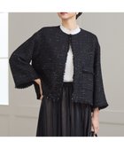 【23区/NIJYUSANKU】の【先行予約】GIOLICAツイード ノーカラー ジャケット ブラックミックス|ID:prp329100004762135