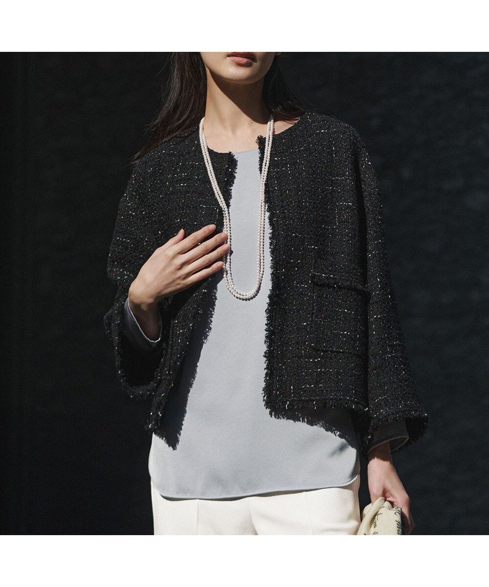 【23区/NIJYUSANKU】のGIOLICAツイード ノーカラー ジャケット 人気、トレンドファッション・服の通販 founy(ファニー) 　ファッション　Fashion　レディースファッション　Fashion for Women　アウター　Coat / Outerwear Collection　レディースジャケット・軽アウター　Jackets　ノーカラージャケット / シンプル上品コーデ　Collarless Jackets　イタリア　Italy　春　Spring　カーディガン　Cardigan, Knitwear　ショルダー　Shoulder, Shoulder Strap　ジャケット　Jacket, Outerwear　ストライプ　Stripe, Striped Pattern　スリーブ　Sleeve, Long Sleeve / Short Sleeve　チェック　Check, Plaid, Tartan　ツイード／ツィード　Choker, Choker Necklace　ツイード　Twill, Twill Weave　ネップ　Nepp, Slub Yarn　バランス　Balance, Style Balance　フラット　Flat, Flat Shoes　フランス　France, French　フロント　Front, Front Design　プリント　Print, Printed Pattern　ミックス　Mix, Mixed Style　ラグジュアリー　Luxury, Elegant　ランダム　Random, Irregular　ワイド　Wide, Wide Fit　S/S・春夏　SS, Spring/Summer, Warm Season　夏　Summer　エレガント 上品　Elegant　 other-1|ID: prp329100004762135 ipo3291000000034836722