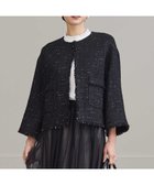 【23区/NIJYUSANKU】のGIOLICAツイード ノーカラー ジャケット ブラックミックス|ID: prp329100004762135 ipo3291000000036379541