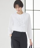 【23区/NIJYUSANKU】の【先行予約/洗える】ジョーゼットフリル ブラウス ホワイト系|ID:prp329100004762138