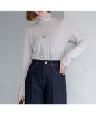 【23区/NIJYUSANKU】の【洗える】チュールフライス シアーハイネック カットソー グレージュ系|ID: prp329100004762139 ipo3291000000035571740