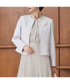 【23区/NIJYUSANKU】の【セットアップ対応】ライトシャインツイード ノーカラージャケット ライトグレー系|ID: prp329100004762141 ipo3291000000036378570