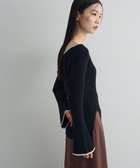 【グリーンパークス/Green Parks】の前後2wayアシンメトリー袖フレアリブニット 人気、トレンドファッション・服の通販 founy(ファニー) ファッション Fashion レディースファッション Fashion for Women トップス・カットソー Cut & Sew Tops ニット Knit Tops & Sweaters アシンメトリー Asymmetrical Style シンプル Simple, Minimal スリーブ Sleeve, Long Sleeve / Short Sleeve セーター Sweater, Knitwear トレンド Trend, Trending Now フィット Fit, Slim Fit フレア Flare, Flared ポケット Pocket, Pocket Detail エレガント 上品 Elegant A/W・秋冬 Autumn/Winter thumbnail Black|ID: prp329100004762148 ipo3291000000034464842