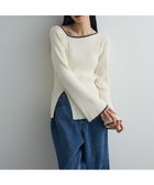 【グリーンパークス/Green Parks】の前後2wayアシンメトリー袖フレアリブニット 人気、トレンドファッション・服の通販 founy(ファニー) ファッション Fashion レディースファッション Fashion for Women トップス・カットソー Cut & Sew Tops ニット Knit Tops & Sweaters アシンメトリー Asymmetrical Style シンプル Simple, Minimal スリーブ Sleeve, Long Sleeve / Short Sleeve セーター Sweater, Knitwear トレンド Trend, Trending Now フィット Fit, Slim Fit フレア Flare, Flared ポケット Pocket, Pocket Detail エレガント 上品 Elegant A/W・秋冬 Autumn/Winter thumbnail Ecru|ID: prp329100004762148 ipo3291000000034464844