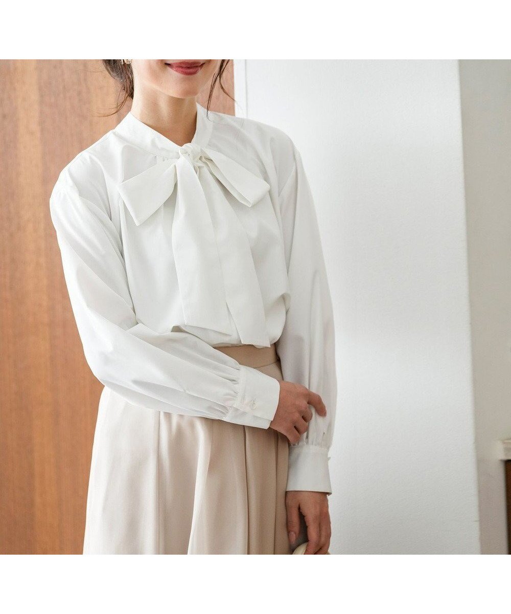 【エニィ スィス/any SiS】の【2WAY】リボンギャザー ブラウス インテリア・キッズ・メンズ・レディースファッション・服の通販 founy(ファニー) ファッション Fashion レディースファッション Fashion for Women トップス・カットソー Cut & Sew Tops シャツ・ブラウス・オフィスカジュアル Elegant Blouses & Button-Ups 春 Spring ギャザー Gathered, Ruffled ジャケット Jacket, Outerwear スタイリッシュ Stylish, Fashionable なめらか Smooth, Silky Texture フレア Flare, Flared ブロード Broadcloth, Fine Cotton リボン Ribbon, Bow S/S・春夏 SS, Spring/Summer, Warm Season おすすめ Recommended / Our Picks 夏 Summer 新作・新入荷 New Arrivals / New In ホワイト系|ID: prp329100004762159 ipo3291000000034696430