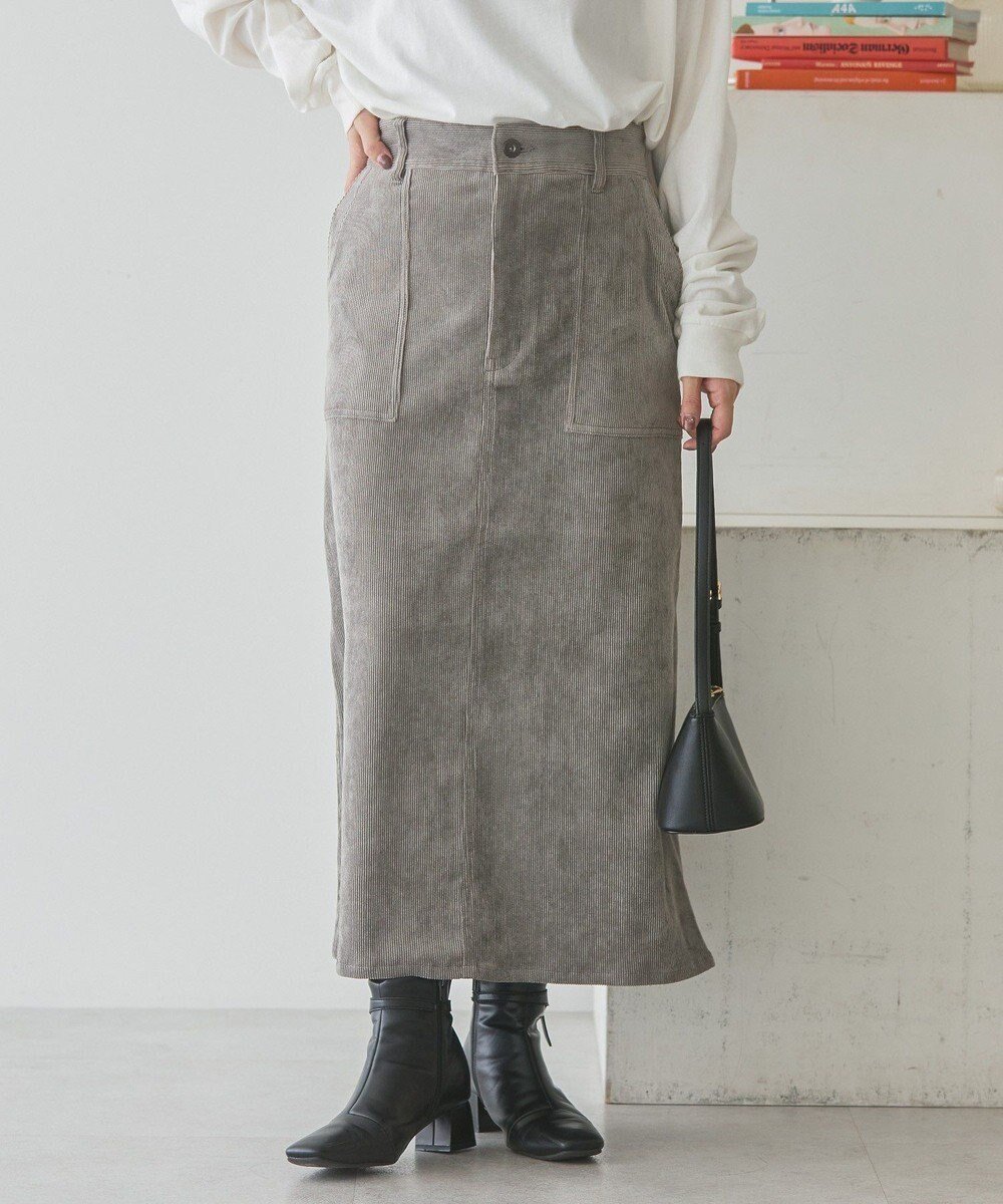【アメリカンホリック/AMERICAN HOLIC】のコーデュロイベイカータイトスカート 人気、トレンドファッション・服の通販 founy(ファニー) ファッション Fashion レディースファッション Fashion for Women スカート Skirts アメリカン American Style コーデュロイ Corduroy, Cord Fabric スタイリッシュ Stylish, Fashionable ポケット Pocket, Pocket Detail ループ Loop, Loop Knit ロング Long, Long-Length A/W・秋冬 Autumn/Winter other-1|ID: prp329100004762162 ipo3291000000034464905