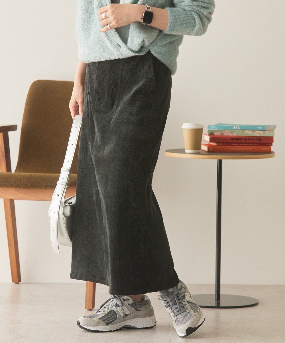 【アメリカンホリック/AMERICAN HOLIC】のコーデュロイベイカータイトスカート インテリア・キッズ・メンズ・レディースファッション・服の通販 founy(ファニー) ファッション Fashion レディースファッション Fashion for Women スカート Skirts アメリカン American Style コーデュロイ Corduroy, Cord Fabric スタイリッシュ Stylish, Fashionable ポケット Pocket, Pocket Detail ループ Loop, Loop Knit ロング Long, Long-Length A/W・秋冬 Autumn/Winter Black|ID: prp329100004762162 ipo3291000000034464907