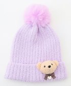 【エニィ/ANY / KIDS】の立体 アニマル ニット キャップ ラベンダー×クマ|ID: prp329100004762940 ipo3291000000034473639