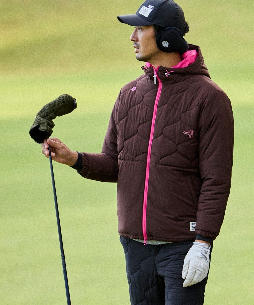 【ピーダブリュサーキュラス/PW CIRCULUS / MEN】の【撥水加工 / ストレッチ】【MEN】キルティング中綿ブルゾン ゴルフ インテリア・キッズ・メンズ・レディースファッション・服の通販 founy(ファニー) ファッション Fashion メンズファッション Fashion for Men アウター Men's Coats Outerwear ブルゾンジャケット / カジュアルアウター Bomber Jackets & Blousons ウェーブ Wavy Pattern キルティング Quilted, Quilting キルト Quilt, Quilted Fabric ジャケット Jacket, Outerwear スタイリッシュ Stylish, Fashionable ストレッチ Stretch, Stretchy Fabric スピンドル Spindle, Drawcord スポーティ Sporty, Casual Athletic タフタ Taffeta, Structured Fabric ダブル Double, Double-Breasted 人気 Popular, Best Seller フラット Flat, Flat Shoes ブルゾン Blouson, Bomber Jacket 冬 Winter / This Winter A/W・秋冬 Autumn/Winter ゴルフ Golf 2025年 2025 2025-2026秋冬・A/W Autumn/Winter 2025–26 AW25–26 ダークブラウン系|ID: prp329100004762956 ipo3291000000034545091